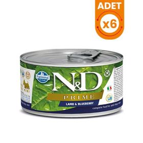 N&D Prime Kuzu Etli ve Yaban Mersinli 6x140 gr Konserve Köpek Maması