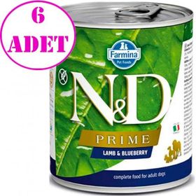 N&D Prime Kuzu Yaban Mersini 6x285 gr Köpek Konserve Maması