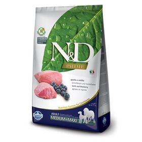 N&D Prime Tahılsız Kuzu Eti ve Yaban Mersinli Orta ve Büyük Irk 12 kg Yetişkin Köpek Maması