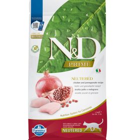 N&D Prime Tavuk ve Narlı Tahılsız Kısırlaştırılmış Yetişkinler İçin 1.5 kg Kedi Maması