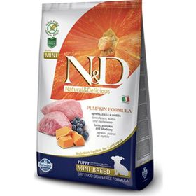 N&D Pumpkin 2.5 kg Tahılsız Bal Kabaklı Kuzu Etli ve Yaban Mersinli Küçük Irk Yetişkin Köpek Maması