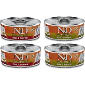 N&D Pumpkin 4 Adet Bıldırcın ve Ördekli 80 gr Yetişkin Kedi Yaş Mama