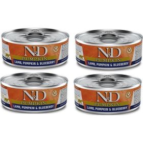 N&D Pumpkin 4x80 gr Balkabağı Kuzu Yaban Mersin Yetişkin Yaş Mama