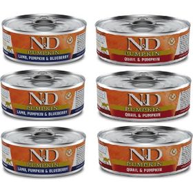 N&D Pumpkin 6 Adet Kuzu ve Bıldırcınlı 80 gr Yetişkin Kedi Yaş Mama