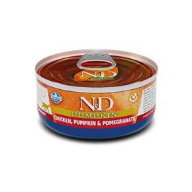 N&D Pumpkin 70 gr Tahılsız Tavuk Balkabağı ve Narlı Yetişkin Kedi Konservesi