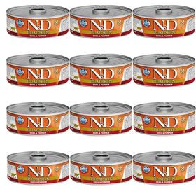 N&D Pumpkin 80 gr Kuzu-Bıldırcın 12 Adet Yetişkin Kedi Maması