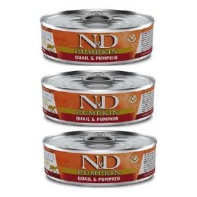 N&D Pumpkin Tahılsız 3x80 gr Balkabağı Bıldırcın Yetişkin Yaş Mama