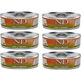 N&D Pumpkin Tahılsız 6x80 gr Balkabağı Ördek Yetişkin Yaş Mama