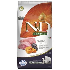 N&D Pumpkin Tahılsız Balkabaklı Kuzulu Yaban Mersinli Orta ve Büyük Irk 12 kg Yetişkin Köpek Maması