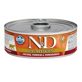 N&D Pumpkin Tahılsız Balkabaklı Tavuk Nar 3x70 gr Yaş Kedi Konservesi
