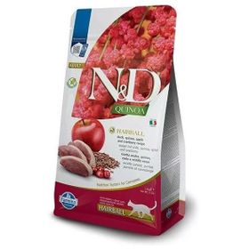 N&D Quinoa Hairball Ördekli Elmalı ve Kızılcıklı Tahılsız Yetişkin 1.5 kg Kedi Maması