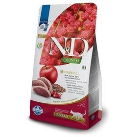 N&D Quinoa Hairball Ördekli Elmalı ve Kızılcıklı Tahılsız Yetişkin 1.5 kg Kedi Maması