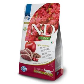 N&D Quinoa Hairball Tahılsız Ördek Etli Kinoa ve Elmalı 1,5 kg Yetişkin Kedi Maması