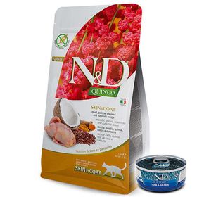 N&D Quinoa Skin Coat Bıldırcın Kinoa Tüy Sağlığı 1.5 kg Kedi Maması + Temizlik Mendili
