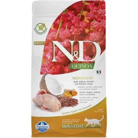 N&D Quinoa Skin Coat Tahılsız Tüy Bakım Bıldırcın Yetişkin 1,5 kg Kedi Maması