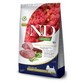 N&D Quinoa Tahılsız Kuzu Eti Brokoli ve Kuşkonmazlı Kilo Kontrolü Küçük Irk 2.5 kg Köpek Maması