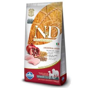 N&D Senior Düşük Tahıllı Özel Tavuk ve Narlı Yaşlı 12 kg Köpek Maması