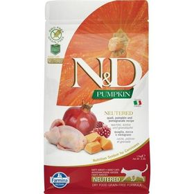 N&D Tahılsız Balkabaklı Bıldırcınlı Narlı 1.5 kg Kısır Kedi Maması