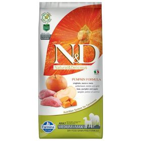 N&D Tahılsız Balkabaklı Yaban Domuzlu Medium Maxi 12 kg Köpek Maması