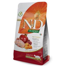 N&D Tahılsız Bıldırcın Etli Bal Kabaklı Narlı Kısırlaştırılmış Özel Üretim 1.5 kg Kedi Maması