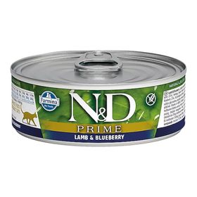 N&D Tahılsız Kuzu Eti Yaban Mersinli Yetişkin 80 gr Kedi Konservesi