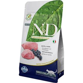 N&D Tahılsız Kuzu Etli Yaban Mersinli Yetişkin Açık 2 kg Kedi Maması