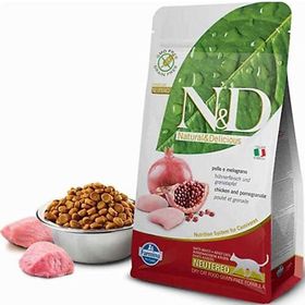 N&D Tahılsız Tavuk ve Narlı 4 kg Kısırlaştırılmış Açık Kedi Maması