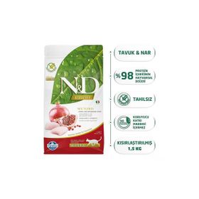 N&D Tahılsız Tavuklu Narlı Kısırlaştırılmış Yetişkinler İçin 1.5 kg Kedi Maması