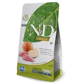 N&D Tahılsız Yaban Domuzu Etli ve Elmalı Yetişkin 1.5 kg Kedi Maması
