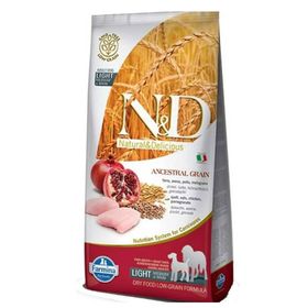 N&D Tavuk Etli Narlı Düşük Tahıllı Yetişkin Büyük Irk Light 12 kg Köpek Maması
