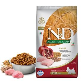 N&D Tavuk Etli Narlı Düşük Tahıllı Yetişkin Büyük Irk Light 12 kg Köpek Maması