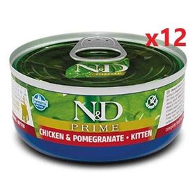 N&D Tavuklu ve Narlı Tahılsız 12x70 gr Yavru Kedi Konservesi