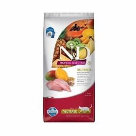 N&D Tropical Selection Düşük Tahıllı Tavuklu ve Tropikal Meyveli Kısırlaştırılmış 10 kg Kedi Maması