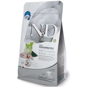 N&D White Coat Mini Puppy Levrek Ve Spirulina Beyaz Tüylü Mini Irk Tahılsız 1.5 kg Yavru Köpek Maması