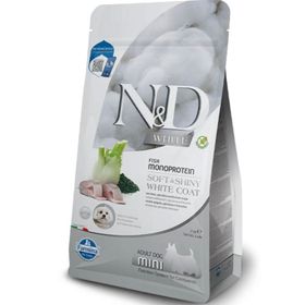 N&D White Dog Levrek Pirinç Rezene ve Spirulina Küçük Irk Beyaz 2 kg Yetişkin Köpek Maması