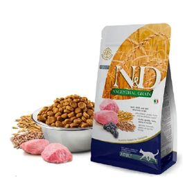 N&D Yaban Mersinli Kuzu Etli Kılçıksız Buğdaylı Yulaflı 5 kg Yetişkin Kuru Kedi Mama