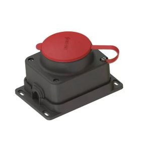 Ne-Ad 4x25 380V IP62 3x25A Kauçuk Kapaklı Sıva Üstü Trifaze Duvar Prizi