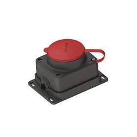 Ne-Ad 4x25 380V IP62 3x25A Kauçuk Kapaklı Sıva Üstü Trifaze Duvar Prizi