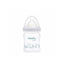 Neavita Geniş Ağız Desenli 120 ml Cam Biberon