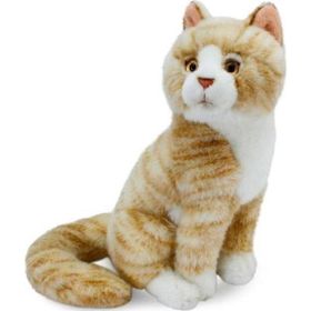 Neco 22 cm Oturan Krem Kedi Peluş Oyuncak