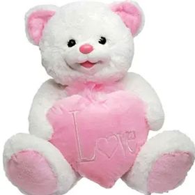 Neco Pembe Plush Kalpli Cici Ayı 60 cm Peluş Oyuncak