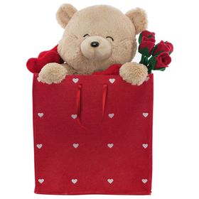 Neco Toys 55 cm Plush Fluffy Çantada Ayı Oyuncak