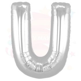 Nedi 01362 U 40 Harf Gümüş Folyo Balon