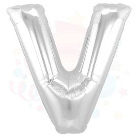 Nedi 01363 V 40 Harf Gümüş Folyo Balon