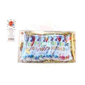 Nedi 10391 Doğum Günü Şeffaf Kutulu Büyük Paket Süs Takımı