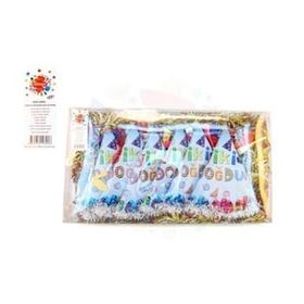 Nedi 10391 Doğum Günü Şeffaf Kutulu Büyük Paket Süs Takımı