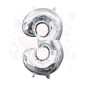 Nedi 10764 3 40 Rakam Gümüş Folyo Balon