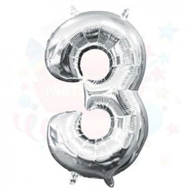 Nedi 10764 3 40 Rakam Gümüş Folyo Balon