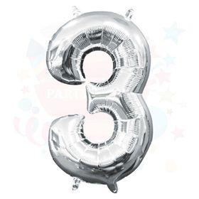 Nedi 10764 3 40 Rakam Gümüş Folyo Balon