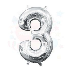 Nedi 10764 3 40 Rakam Gümüş Folyo Balon